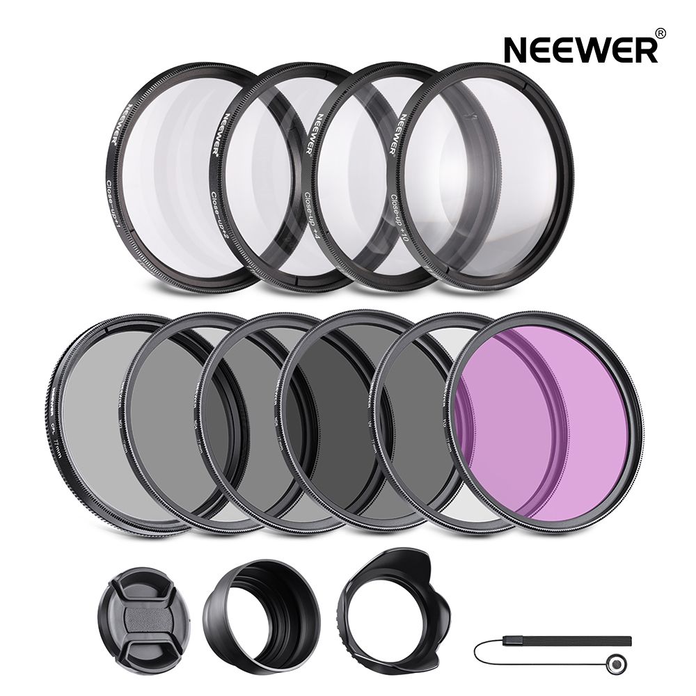 楽天市場 Neewer 49mm 完全なレンズフィルターアクセサリーキット Uv Cpl Fldフィルターセット マクロクローズアップセット 1 2 4 10 Ndフィルターセット Nd2 Nd4 Nd8 その他 Neewer Store