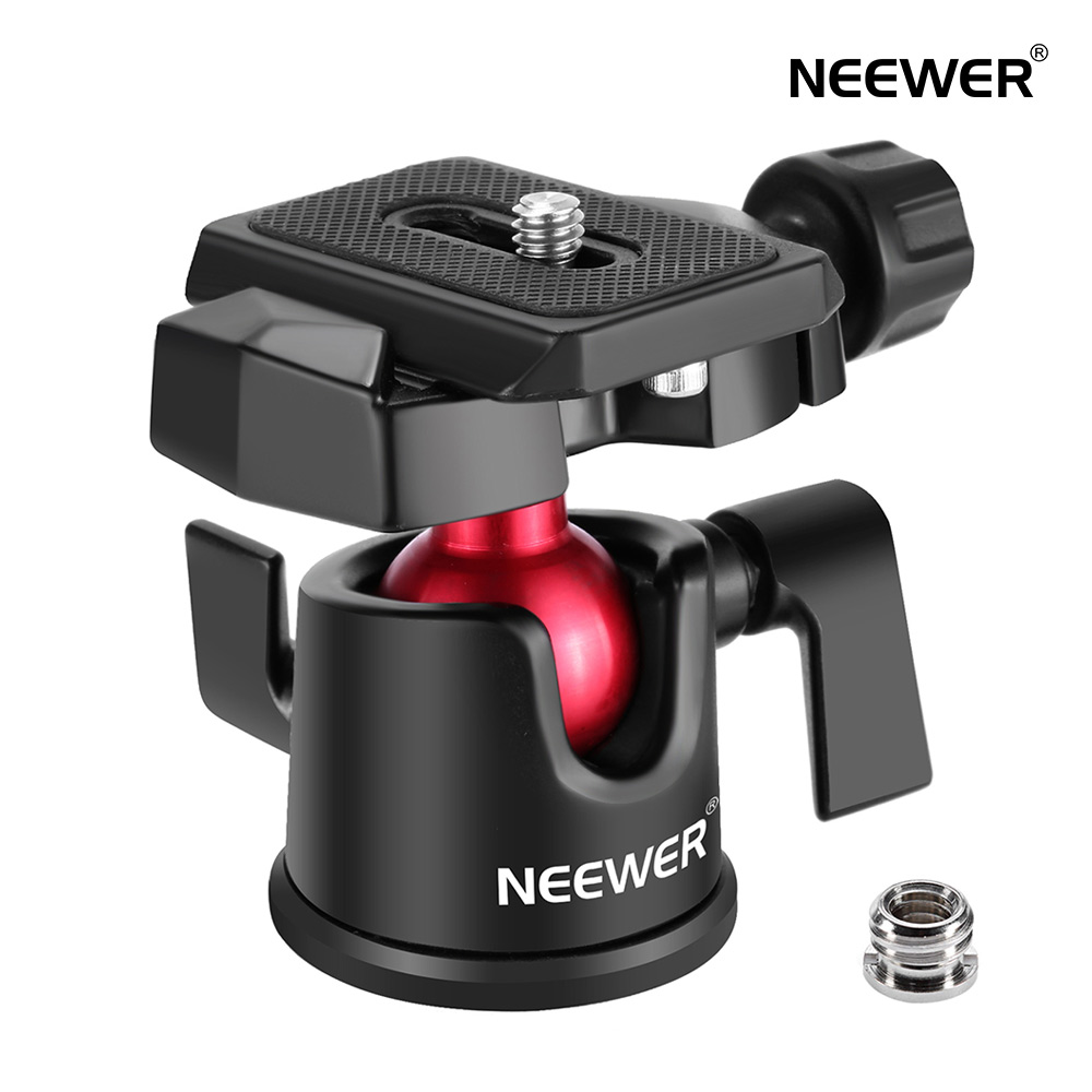 楽天市場】Neewer プロな28 MMロープロファイル三脚ボールヘッド 360度パノラマ回転  2つのロックノブ、1/4インチQRプレート、バブルレベル付き デジタル一眼レフカメラ三脚一脚スライダーに対応 最大負荷重10kg : neewer -store