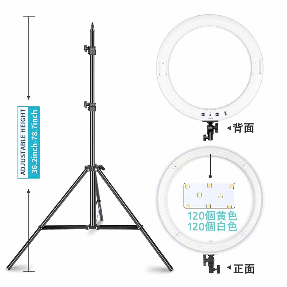 ディズニープリンセスのベビーグッズも大集合 Neewer 18インチledリングライトキット 調光可能な色温度 バッテリー Usb充電器 電源アダプター スマホホルダー ライトスタンド付き 肖像撮影 ビデオ撮影 メイク 自撮り撮影に対応 ホワイト 趣味