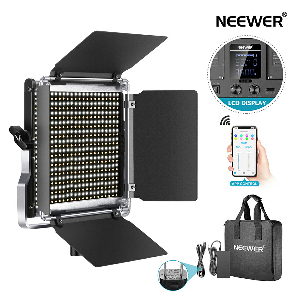 Neewer 528 Led映像媒体火鑽 調光手術可能 2思われ人 ブロマイドともし火仕かける Lcd映写幕 30k 5600k 金属元素 Youtube アトリエ 露天ビデオ照明使い道 Lisaproject Eu
