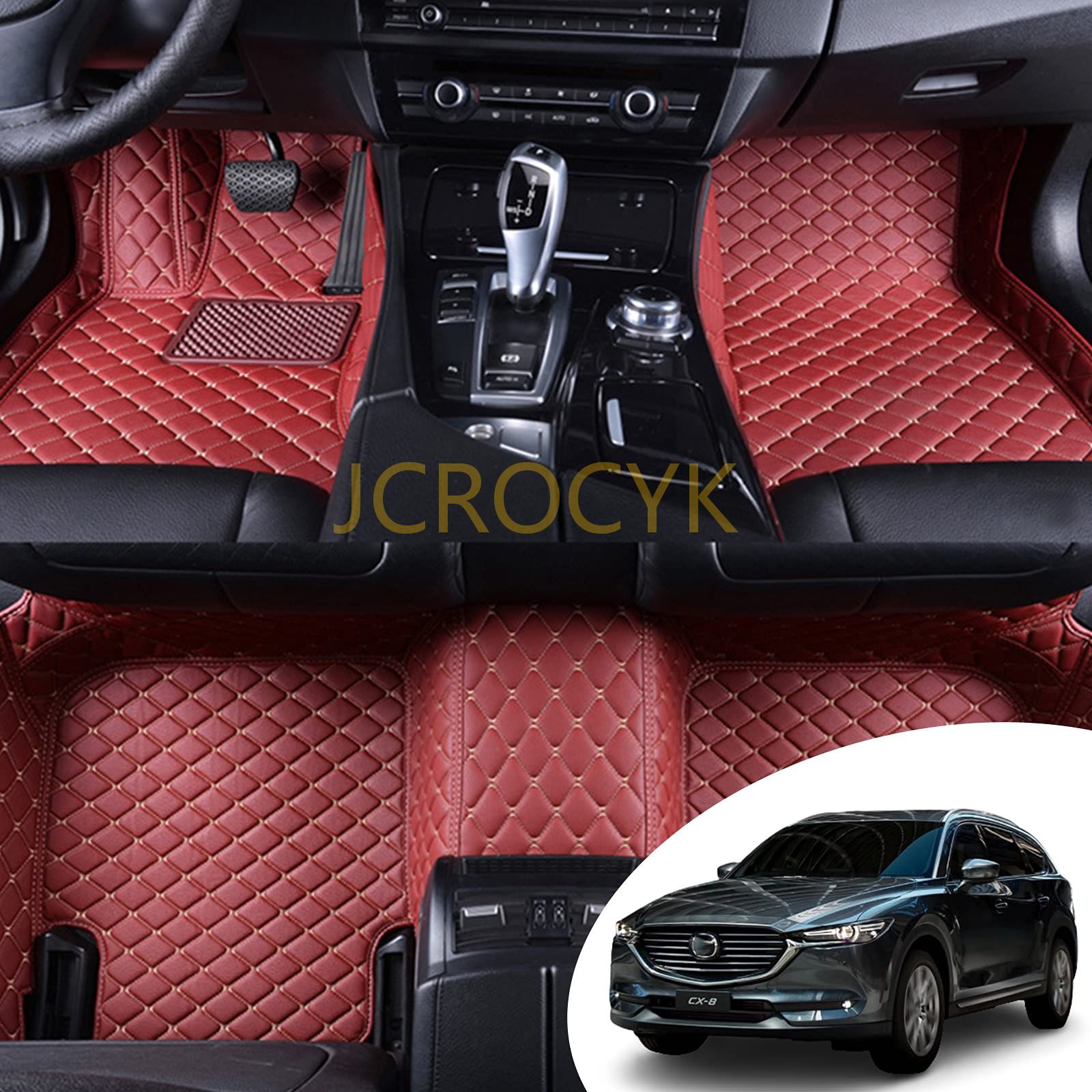 フロアマットマツダCX-8 2019 2020 7席 立体カーマット 車用 3D PUレザーフロアマット 車種専用設計 防水 滑り防止 耐汚れカーペットライナー取付簡単 保護パーツ カー用品|ネフストア