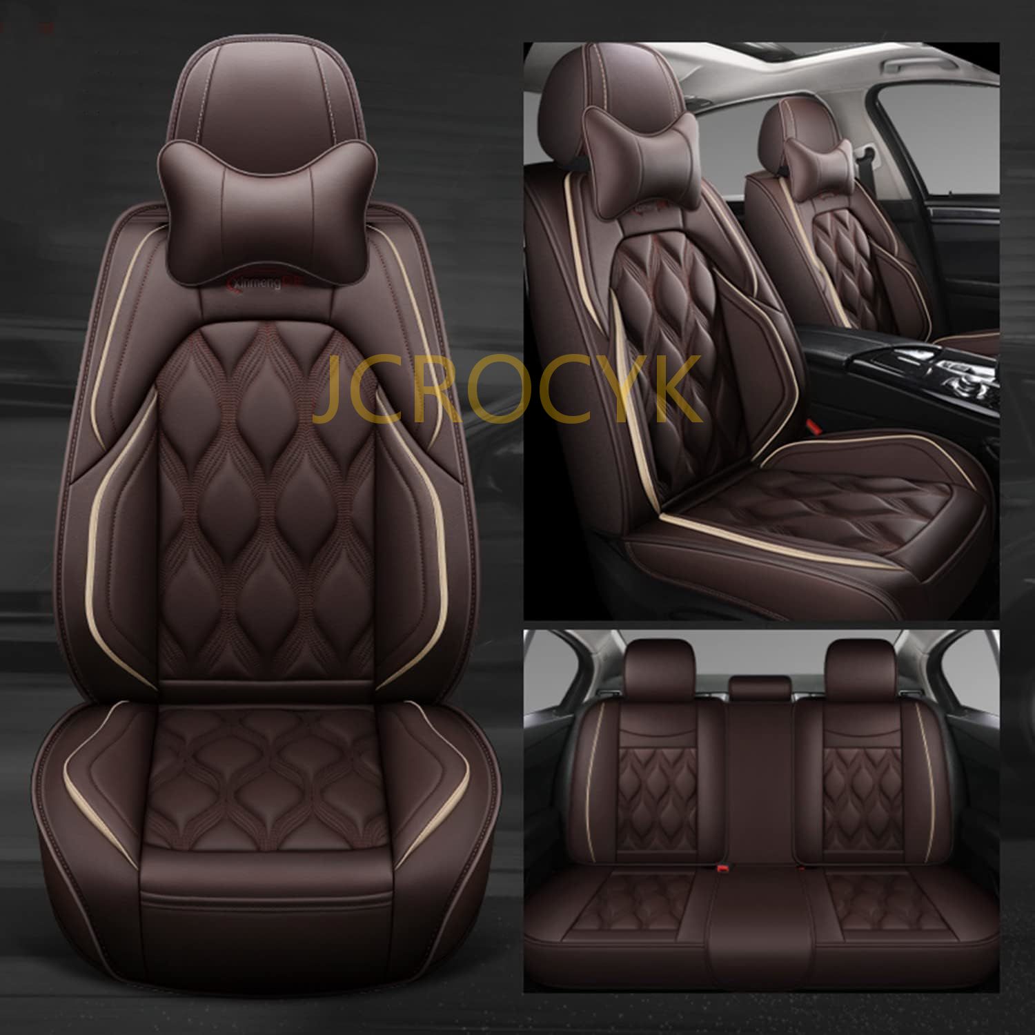 カーシートカバー 新型 マツダ CX-5 KF 2代目 車種専用設計 汎用 5席分 セダン SUV オフロード車 Seat Cover 車 アクセサリー 防水PU 高級レザー 車シートカバー インテリア アクセサリー 前席と後席