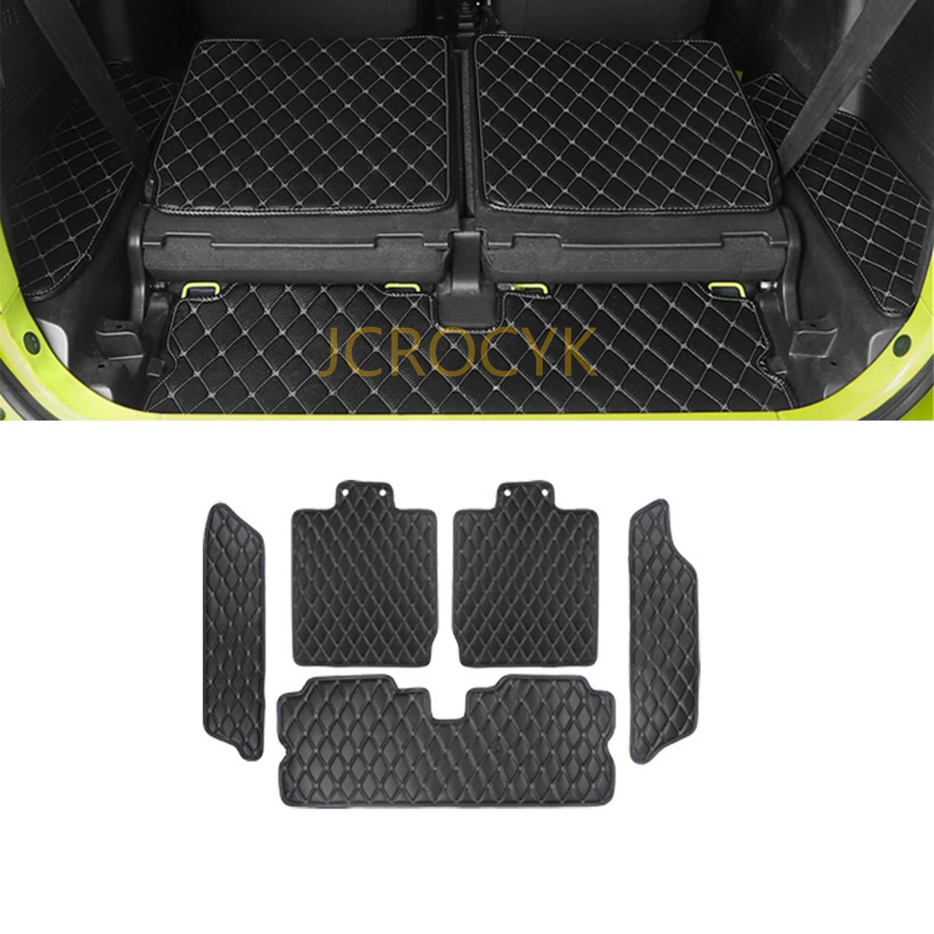 スズキ ジムニーJB64 JB74トランクマット カスタム トランクマット Suzuki Jimny JB64 JB74 2019-2022 ラゲッジマット 専用設計トランクマット 3Dフルカバーカーゴマット XPE レザーラゲージトレイ 防水仕様 耐汚れ 抗菌性 耐磨耗性 カスタムマット 保護パーツ