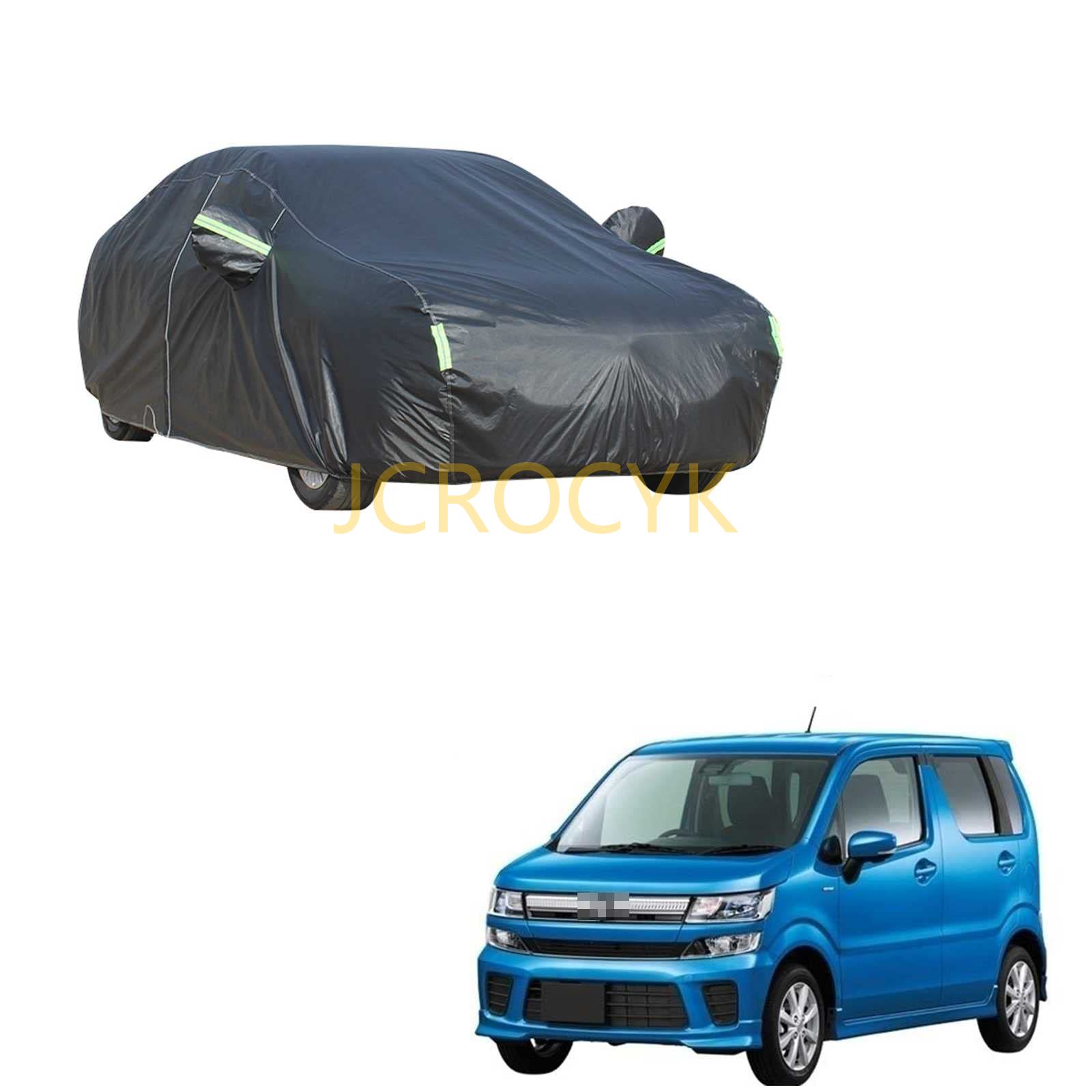 車カバー ボディーカバー スズキ ワゴンR MH85S MH55S MH95S 2017年2月～現行 専用カーカバー全天候型保護 凍結防止カバー防水 防塵 防輻射紫外線 スクラッチ耐性 (収納袋付)