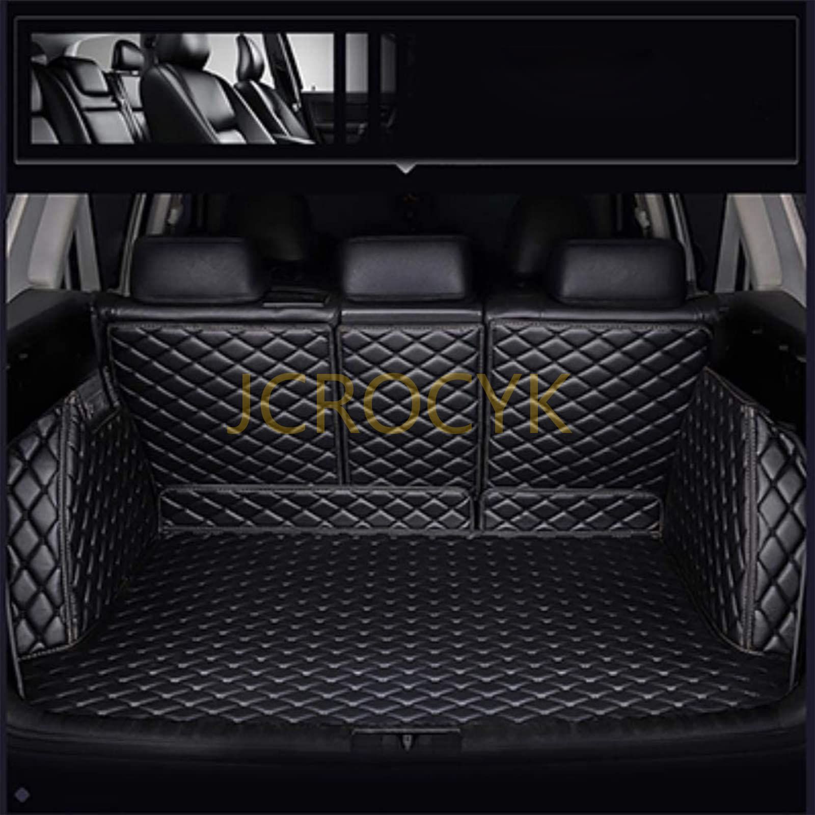 カスタム トランクマット ホンダヴェゼル(Vezel) RU系 に適用 XPE レザー ラゲッジマット カーゴマット フルセット防水車トランクマット すべての天気、 耐摩擦、 耐汚れ、 内装パーツカーアクセサリー VEZEL RU1/2/3/4型 2014-2020年【HEVには不向き】