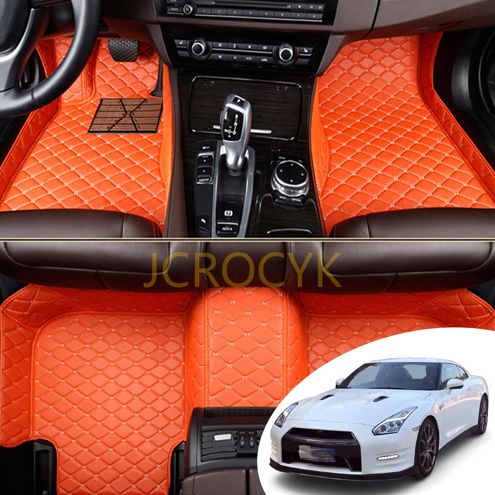 カスタムフロアマット適合日産GTR 2012-2020すべてのモデル 立体カーマット 車用 3D PUレザーフロアマット 車種専用設計 防水 滑り防止 耐汚れカーペットライナー取付簡単 保護パーツ カー用品