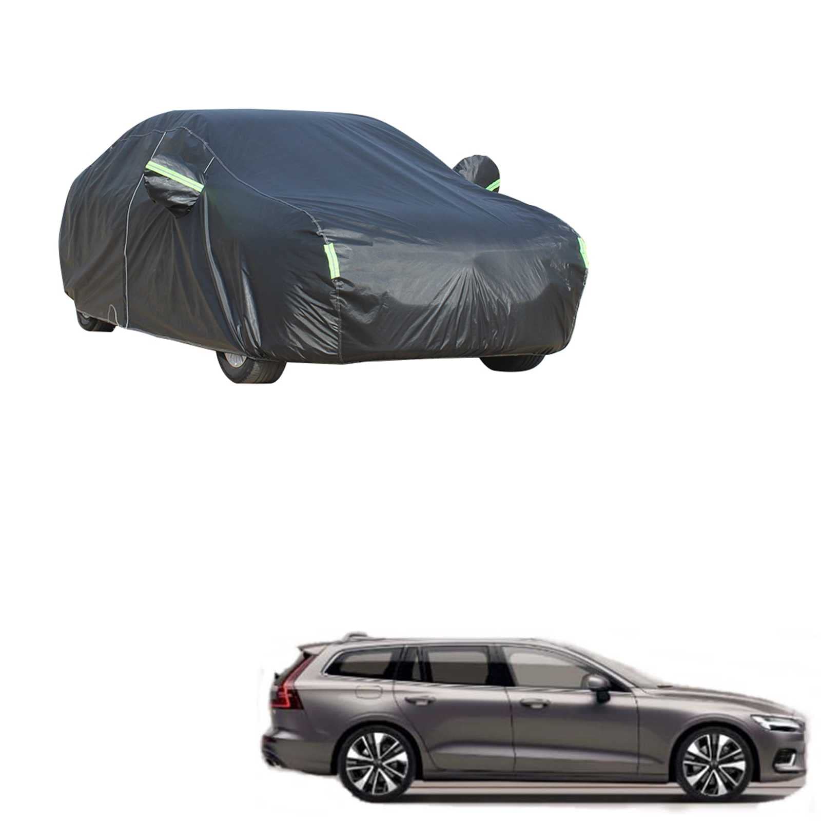 車カバー ボディーカバー ボルボ V60 プラグインハイブリッド 5LA-ZB420PT6 5LA-ZB420P 2018年9月～現行 専用カーカバー全天候型保護 凍結防止カバー防水 防塵 防輻射紫外線 スクラッチ耐性 (収納袋付)