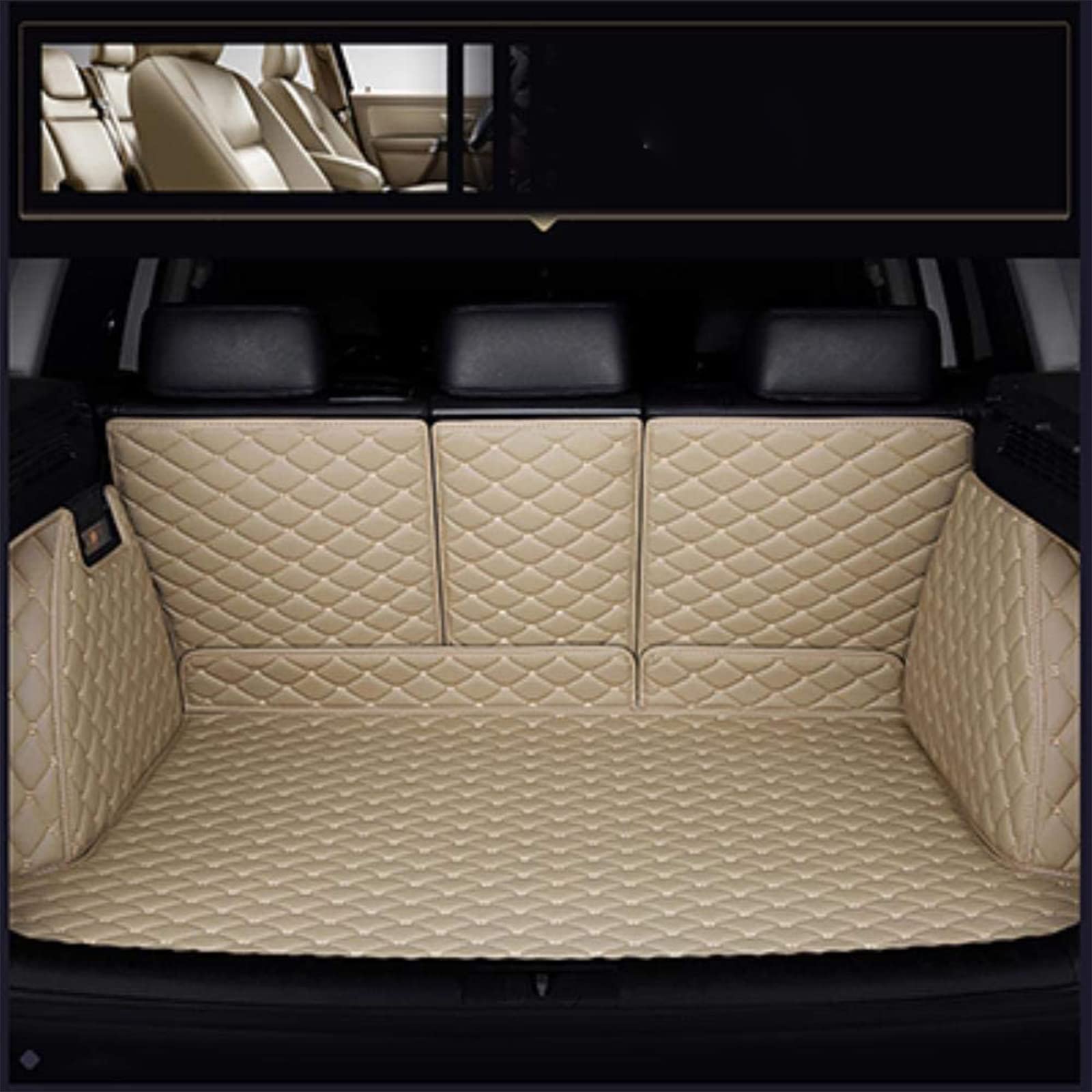 カスタム 車の トランクマット レクサスGX 2002-2009 に適用 XPE レザー ラゲッジマット カーゴマット フルセット防水車トランクマット すべての天気、 耐摩擦、 耐汚れ、 内装パーツカーアクセサリー