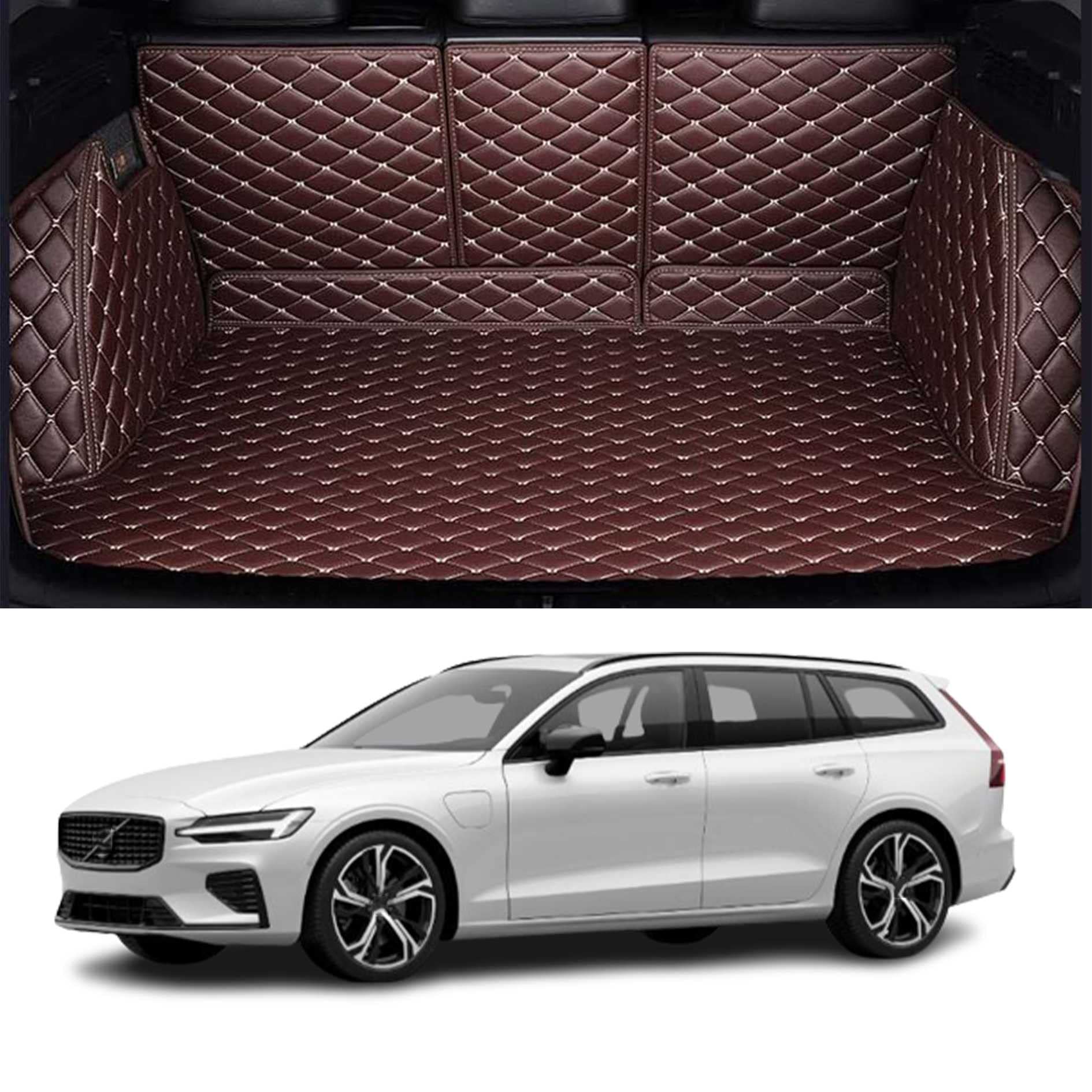 に適用 ボルボV60 2020 2021 トランクマット 専用設計トランクマット 3Dフルカバーカーゴマット カスタム トランクマット XPE レザーラゲージトレイ 防水仕様 耐汚れ 抗菌性 耐磨耗性 カー用品 品質保証 取り付け簡単【組立が必要】
