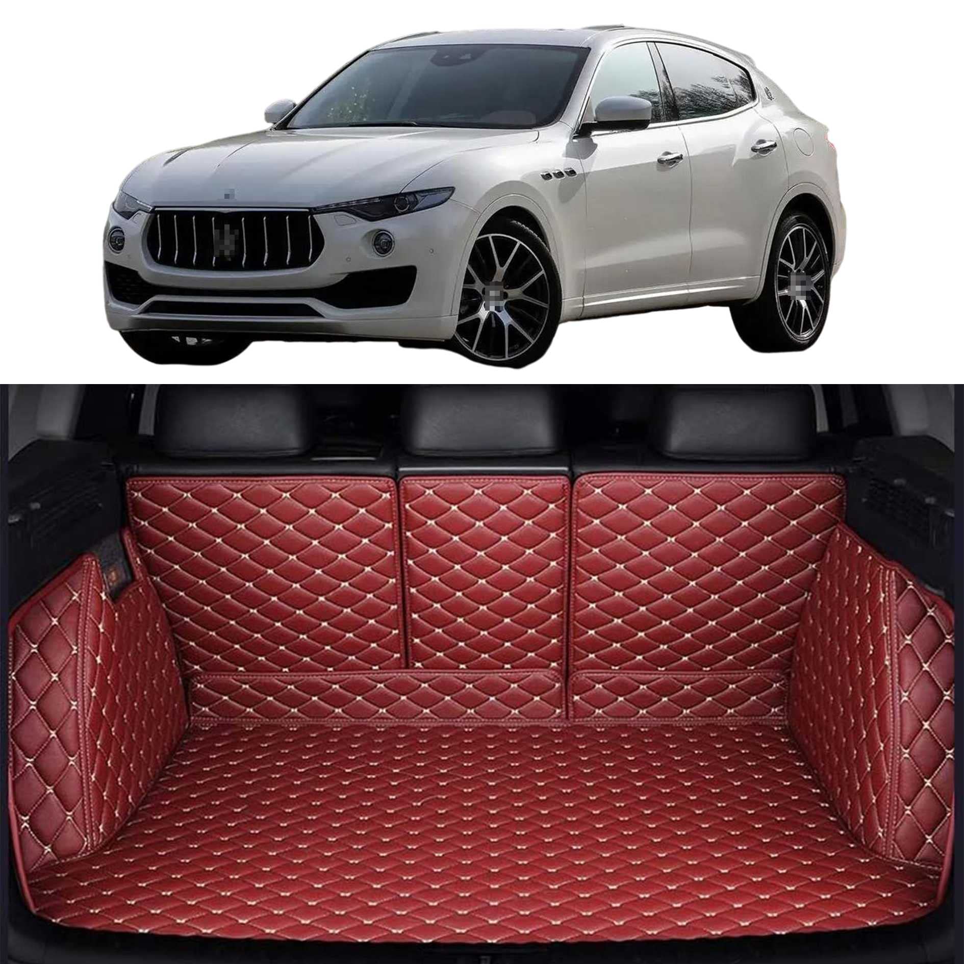 カスタム 車の トランクマット マセラティレヴァンテ2016-2019 に適用 XPE レザー ラゲッジマット カーゴマット 全天候型防水防塵 ラゲージトレイ 水洗い可能 トランクマット 耐汚れ 荷台マット 耐久性のあるカーゴマット ラゲージマット 装着簡単