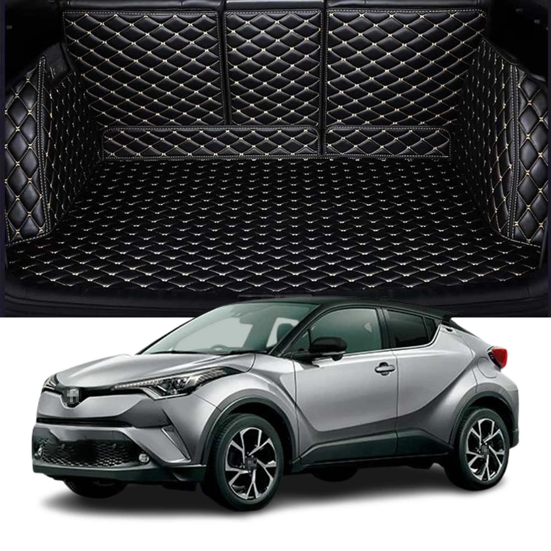 に適用 トヨタ C-HR 2016年12月-2019年9月 トランクマット 専用設計車のトランクマット 3Dフルカバーカーゴマット カスタム 車のトランクマット XPE レザーラゲージトレイ 防水仕様 耐汚れ 抗菌性 耐磨耗性 カー用品 品質保証 取り付け簡単組立が必要|ネフストア