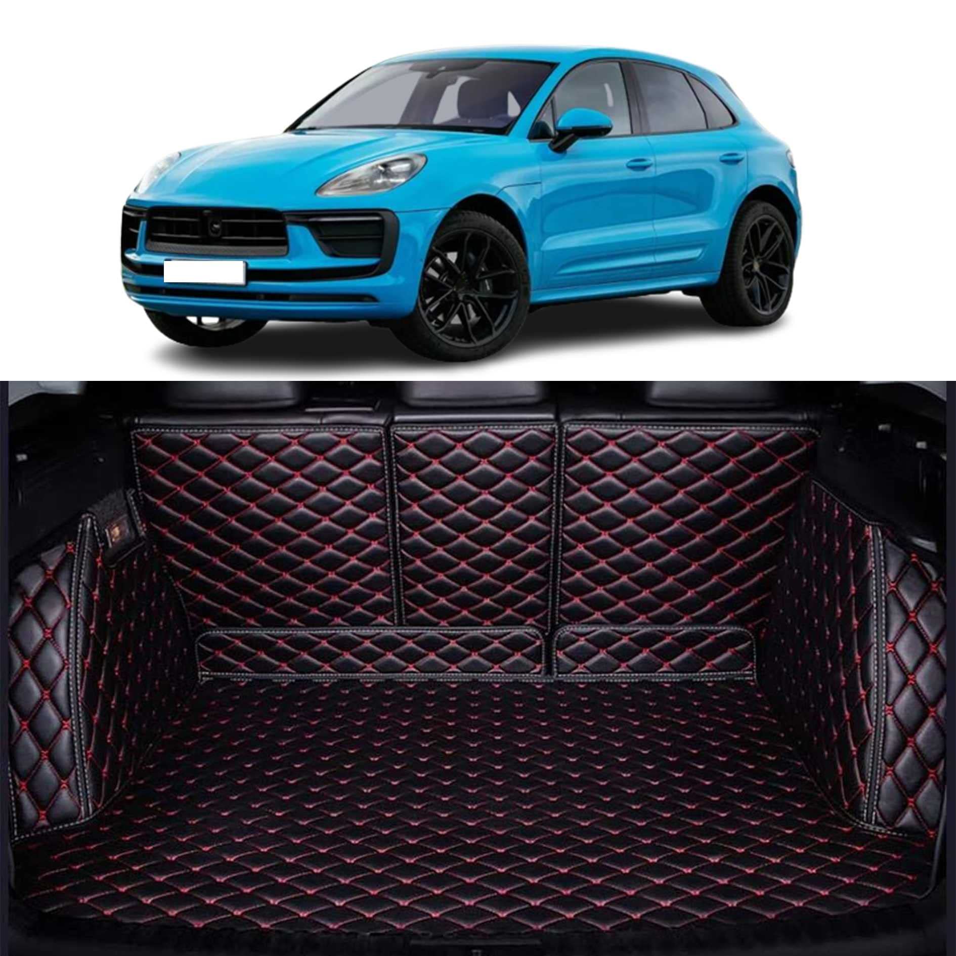 カスタム 車のトランクマット ポルシェ マカン2014-2025に適用 3Dフルカバー ラゲッジマット 車のカーゴマット XPE レザー ラゲッジマット 防水 耐汚れ 荷台マットfor Macan 専用設計車のトランクマット レザー 素材