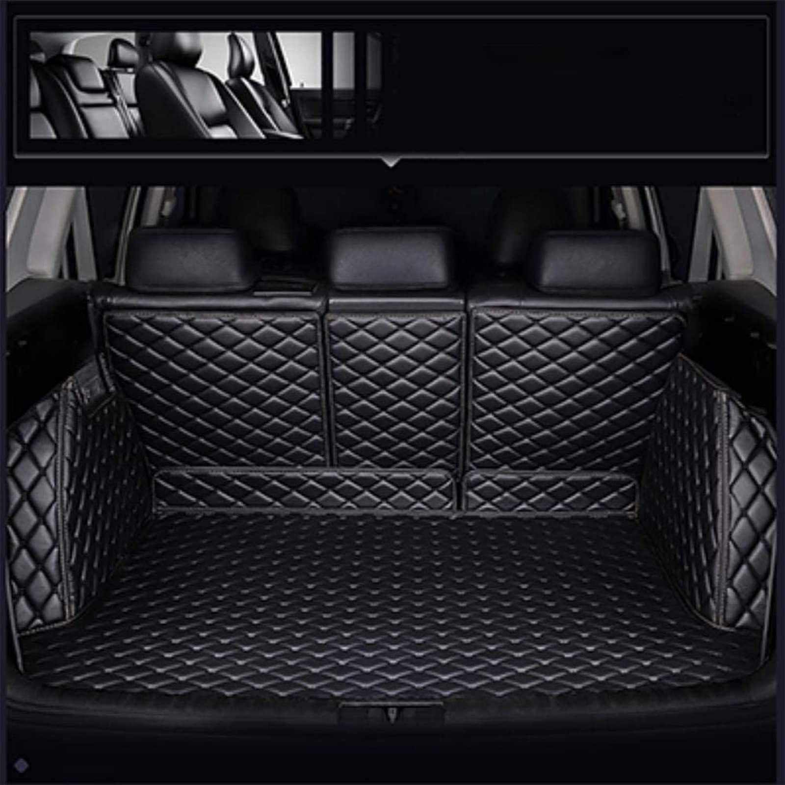 カスタム トランクマット 三菱パジェロ (Pajero) V73 V77 2008-2011 XPE レザー ラゲッジマット カーゴマット フルセット防水車トランクマット 耐摩擦、 耐汚れ、 内装パーツカーアクセサリー