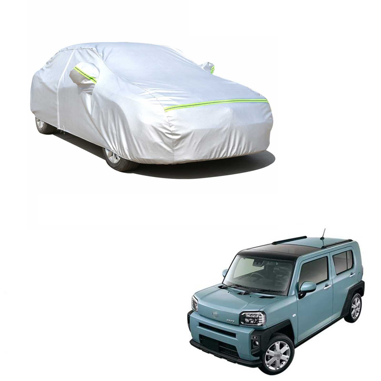 カーカバー ダイハツ タフト LA900S LA910S 2020年6月~現行 専用 全天候型保護カーカバー防水性ボディー車カバー オックスフォード素材 防雪/防塵/防輻射紫外線/黄砂?台風対策 絶縁自動車カバースクラッチ耐性 (収納袋付)