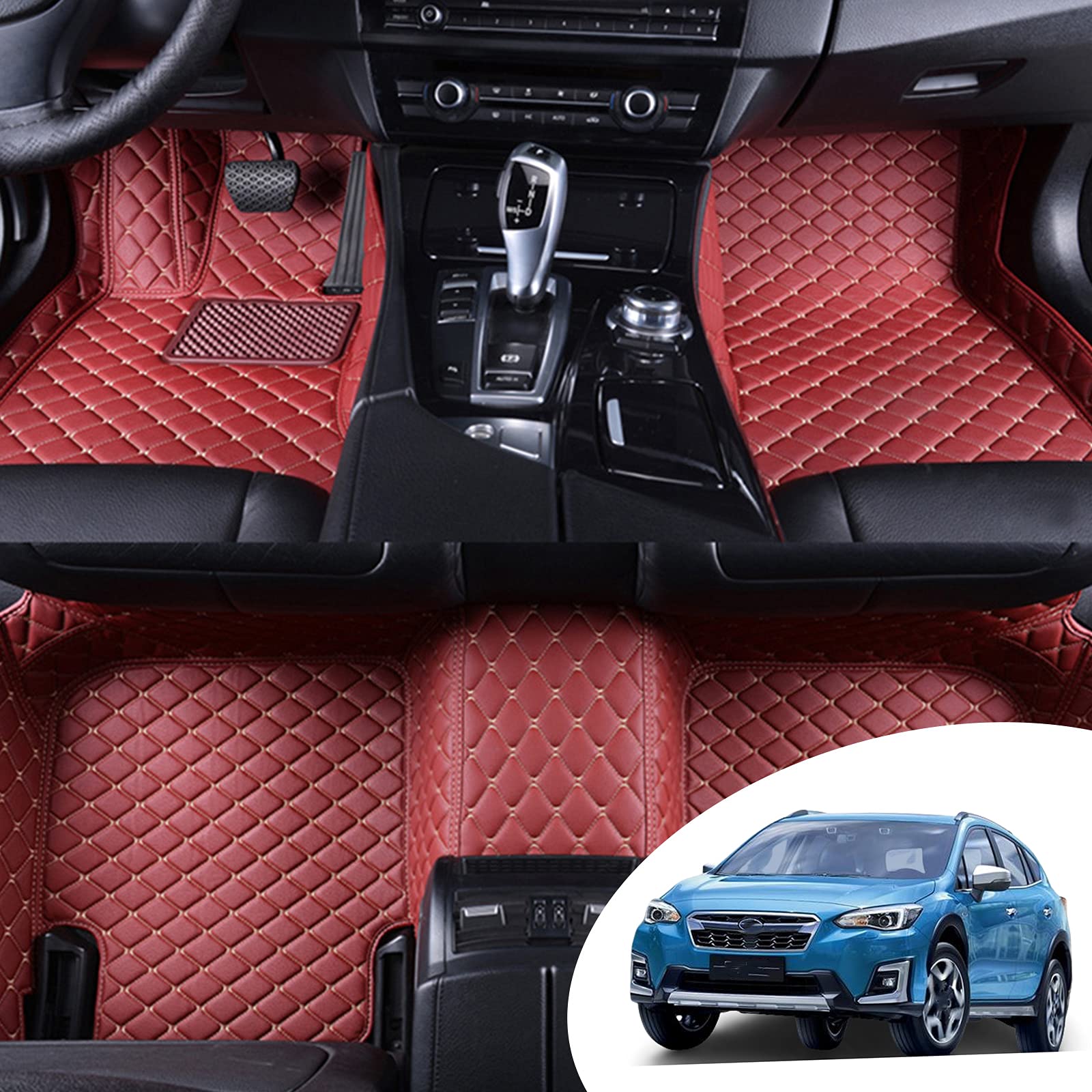 カスタム車のフロアマット適合スバルXV 2011-2021すべてのモデル立体カーマット 車用 3D PUレザーフロアマット 車種専用設計 防水 滑り防止 耐汚れカーペットライナー取付簡単 保護パーツ カー用品