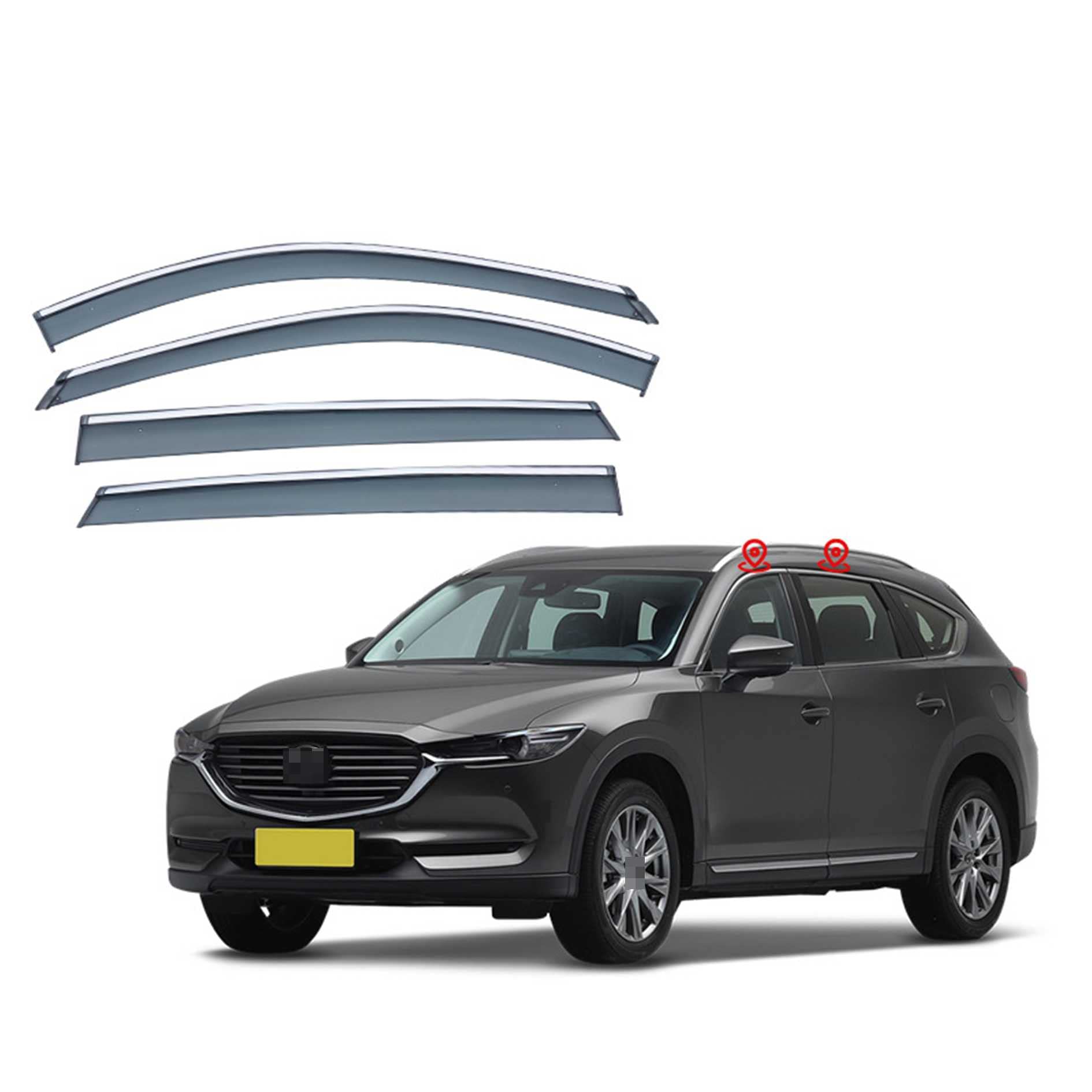 楽天市場】CX-8 専用 海外 マツダ純正 ドアバイザー サイドバイザー