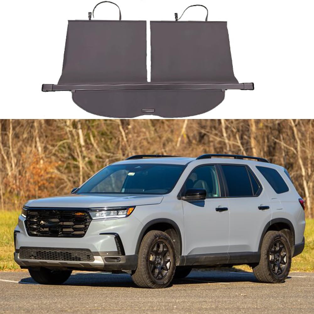 延長型 トランクカーゴカバー ラゲッジシェードシールド ホンダ パイロット 2023 2024 キャンバスに適合