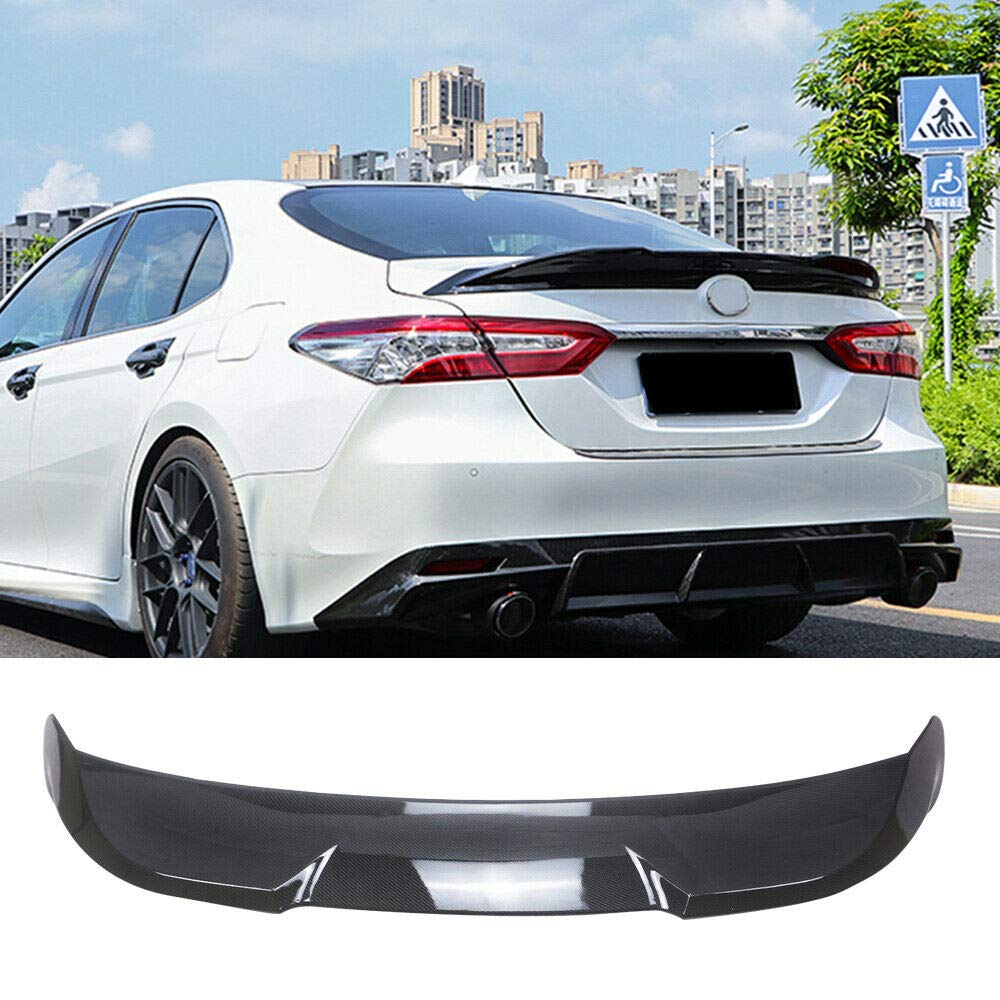 トランクスポイラー 2018-2020 トヨタ Camry XV70系 リアスポイラー スタイル カーボン調 塗装済み ABS樹脂製 リアウィング トランクスポイラー リアアンダースポイラー 改装パーツ エアロパーツ カスタム カーアクセサリー