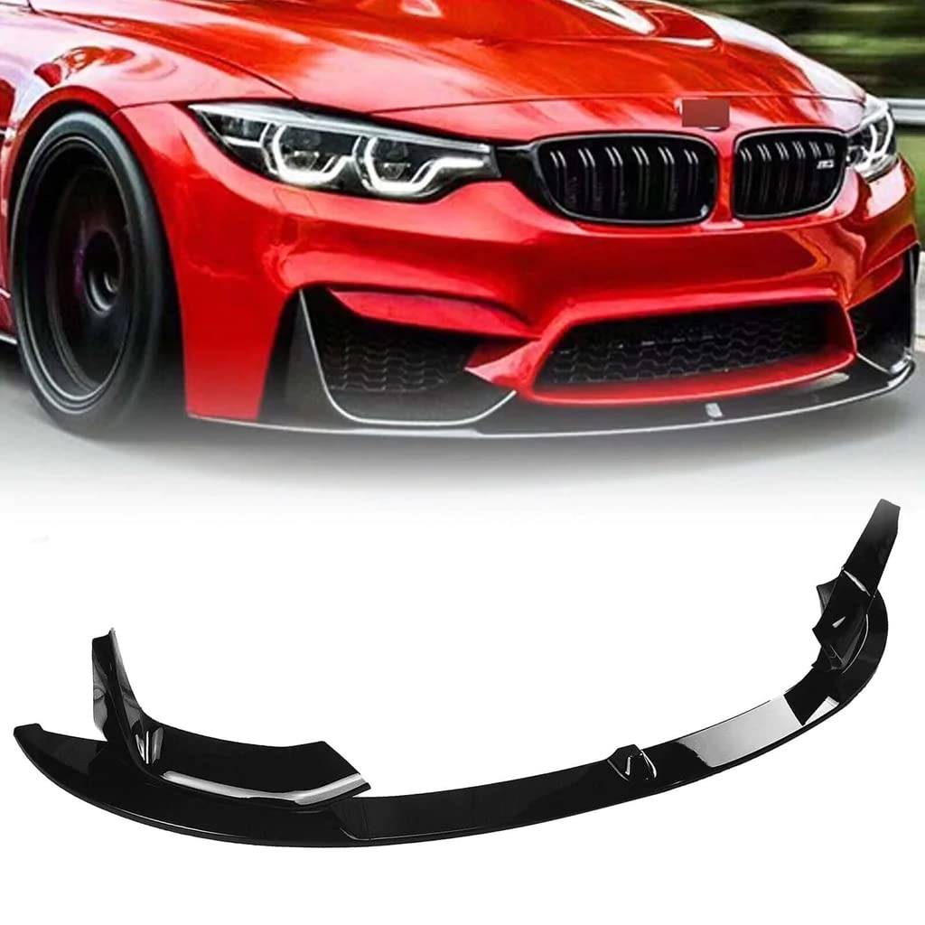 フロントスポイラー BMW F80 M3 F83 F82 M4 適用 2015年～2020年 バンパー フロントリップ リップスポイラー ABS製 塗装済み エアロパーツ ガーニッシュ カーアクセサリー 艶あり黒｜ネフストア
