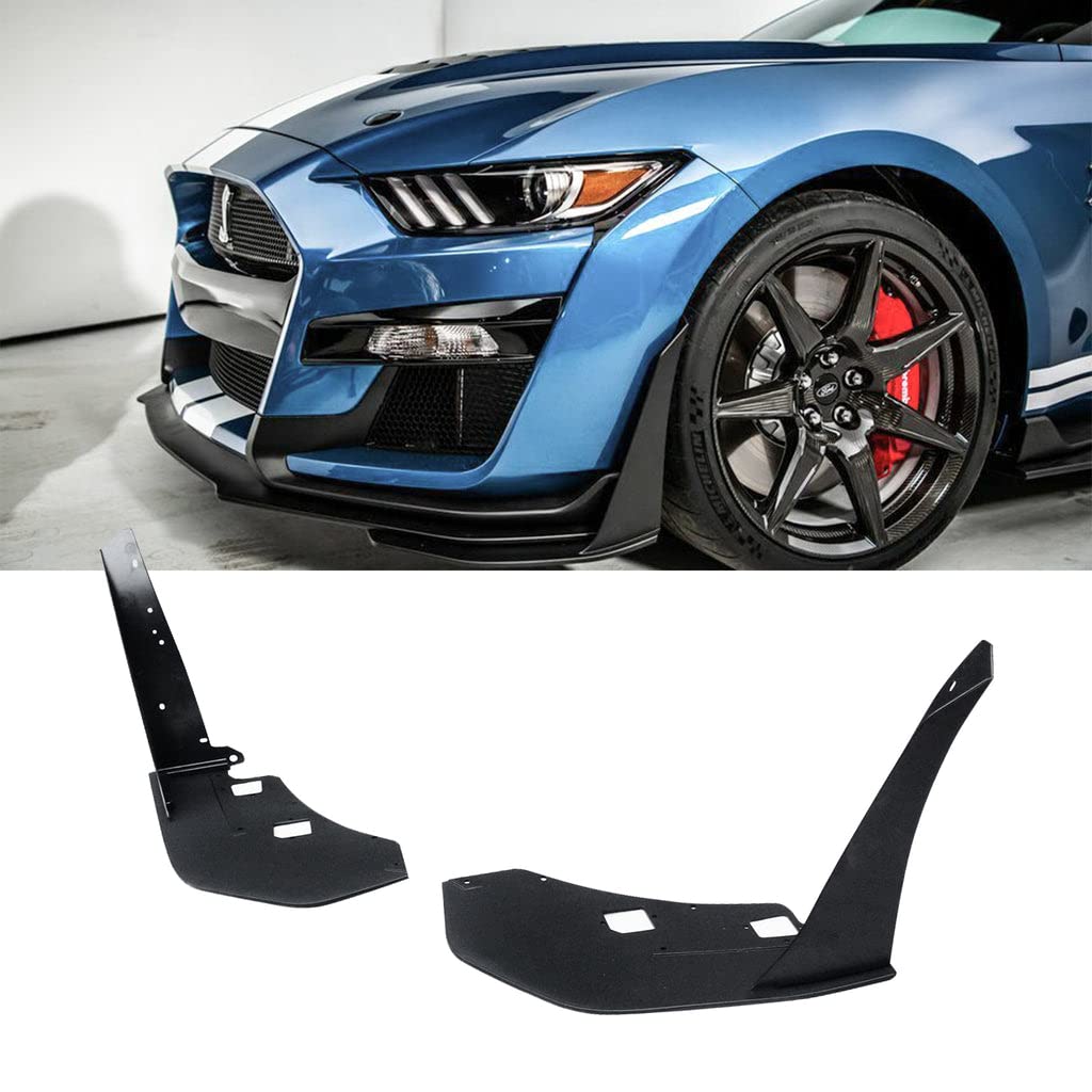 フォード マスタング リアバンパー コーナー リアディフューザー マスタング （2015年～2021年） GT500-スタイル カナード フィンスポイラー アンチスクラッチ リヤスプリッター 艶消し黒