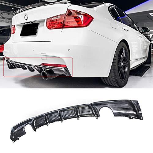 リアディフューザー 2012-2018 BMW F30 3シリーズ Mスタイル 専用 カーボン調 塗装済み リアパンバースポイラー バンパーガード 耐久性に優れ カーボンファイバースタイル エアロパーツ|ネフストア