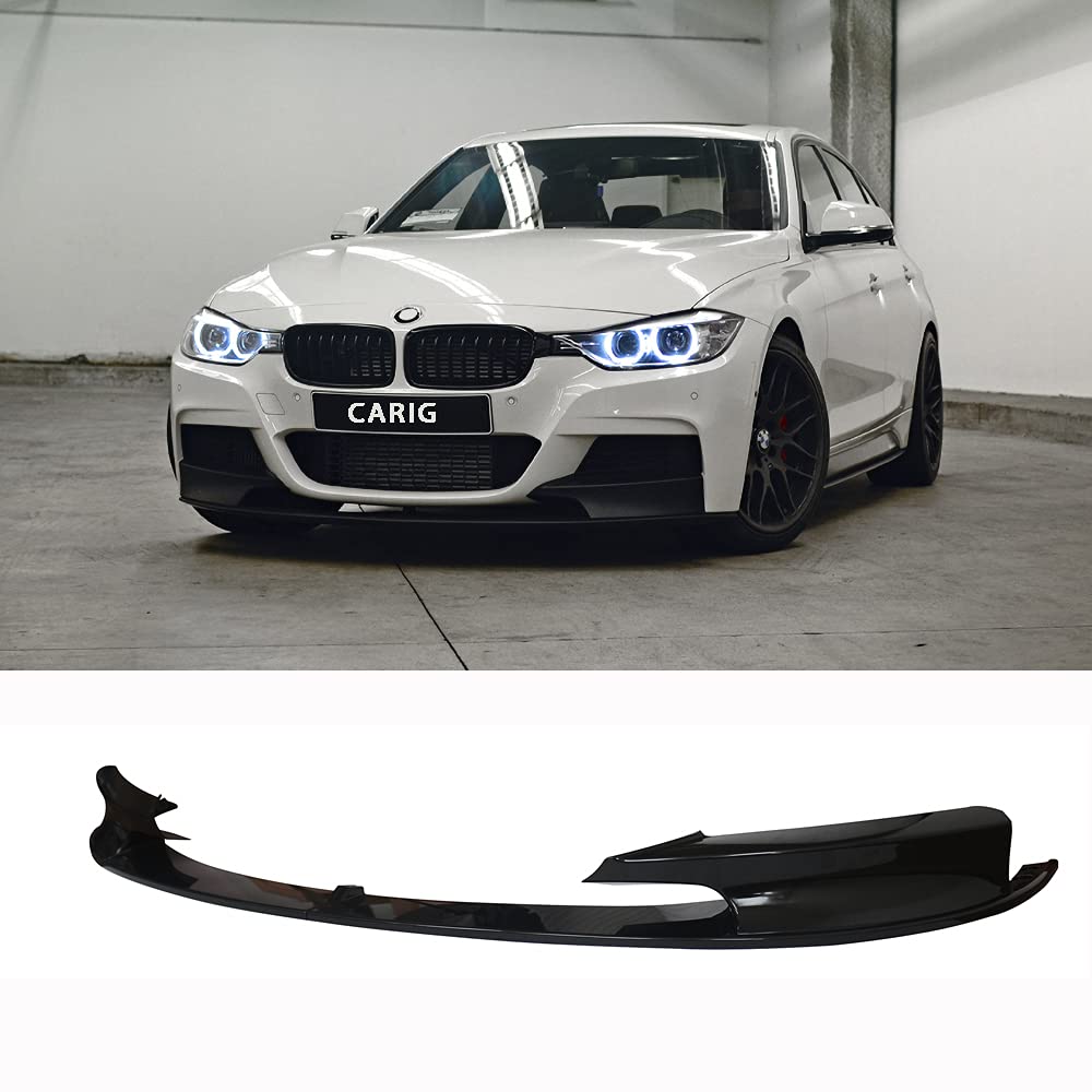 フロントリップ BMW 3 シリーズ F30 F31 2012-2018 M スポーツ パフォーマンス 専用 フロントスポイラー 艶あり光沢ブラック ABS塗装済み スプリッター板 リップスポイラー リップ カスタム フロントバンパー エアロパーツ ガーニッシュ カーアクセサリー