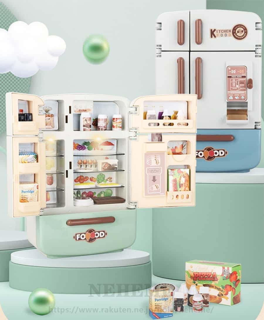 楽天市場】冷蔵庫 おままごとセット 17点セット 4ドア左右開き 自販機