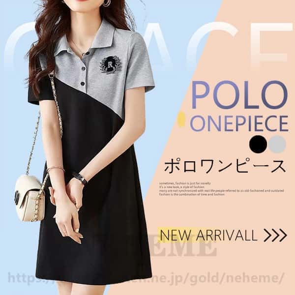 新品 MACKY 半袖ミニワンピース ネイビー スリムフィット ゴルフウェア