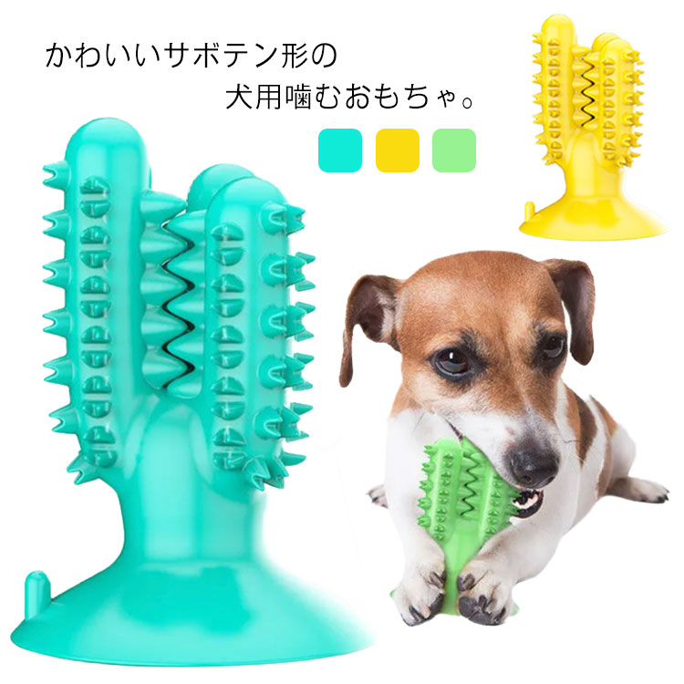 犬 犬用 歯磨き 吸盤 インタラクティブ玩具 犬用品 噛む ペット 歯ブラシ おもちゃ 噛むおもちゃ サボテン形 歯ぎしり クリーニング 口臭予防 いたずら防止 知育玩具 運動不足 ストレス解消 しつけ おしゃれ 52 Off