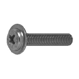 鉄 (+)ナベ座付小ねじ M2x14 ニッケル 【3000個入】