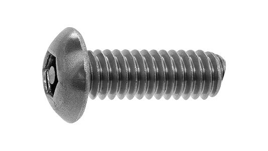 ＴＲＦ　ピン六角・ボタン小ＵＮＣ【100個】SUSﾋﾟﾝ6ｶｸ･ﾎﾞﾀﾝｺ #8-32X1/2 ｽﾃﾝﾚｽ(303､304､XM7等) / 生地(または標準)