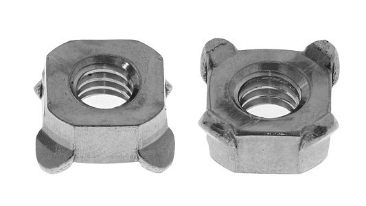 四角ウエルドセンターロックナット【400個】4ｶｸｳｴﾙﾄﾞｾﾝﾀｰﾛｯｸN M8(12X6 ｽﾃﾝﾚｽ(303､304､XM7等) / 生地(または標準)
