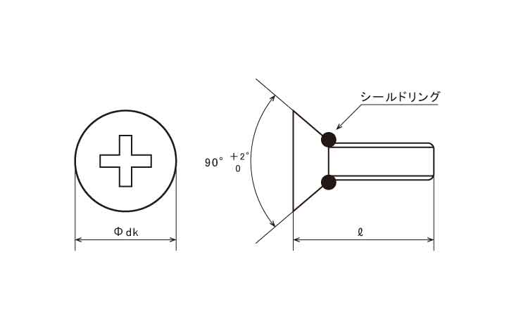 ＋）シールビス（皿）【1000個】SUSシールビス(サラ 3 X 10 ステンレス