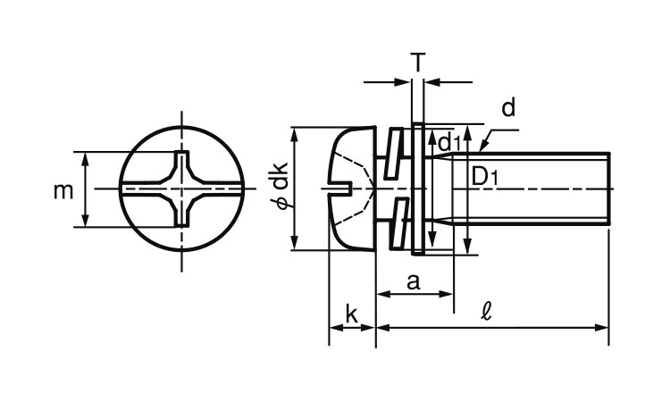 オンラインショップ】 ナベＰ＝４ BS + ﾅﾍﾞP=4 6 X 16 黄銅 ニッケル