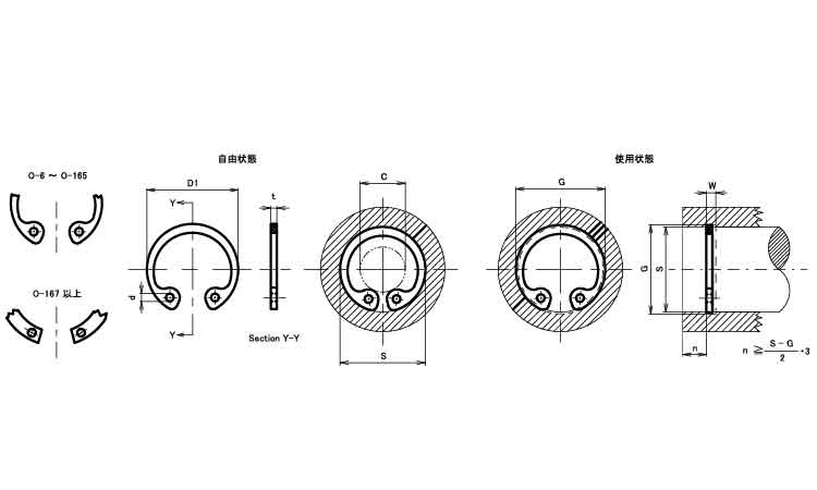 引出物 Ｃ形止め輪 穴用 ＩＷＴ 磐田規 Cﾄﾒﾜ ｱﾅ ｲﾜﾀｷｶｸ IWT O-23 鉄