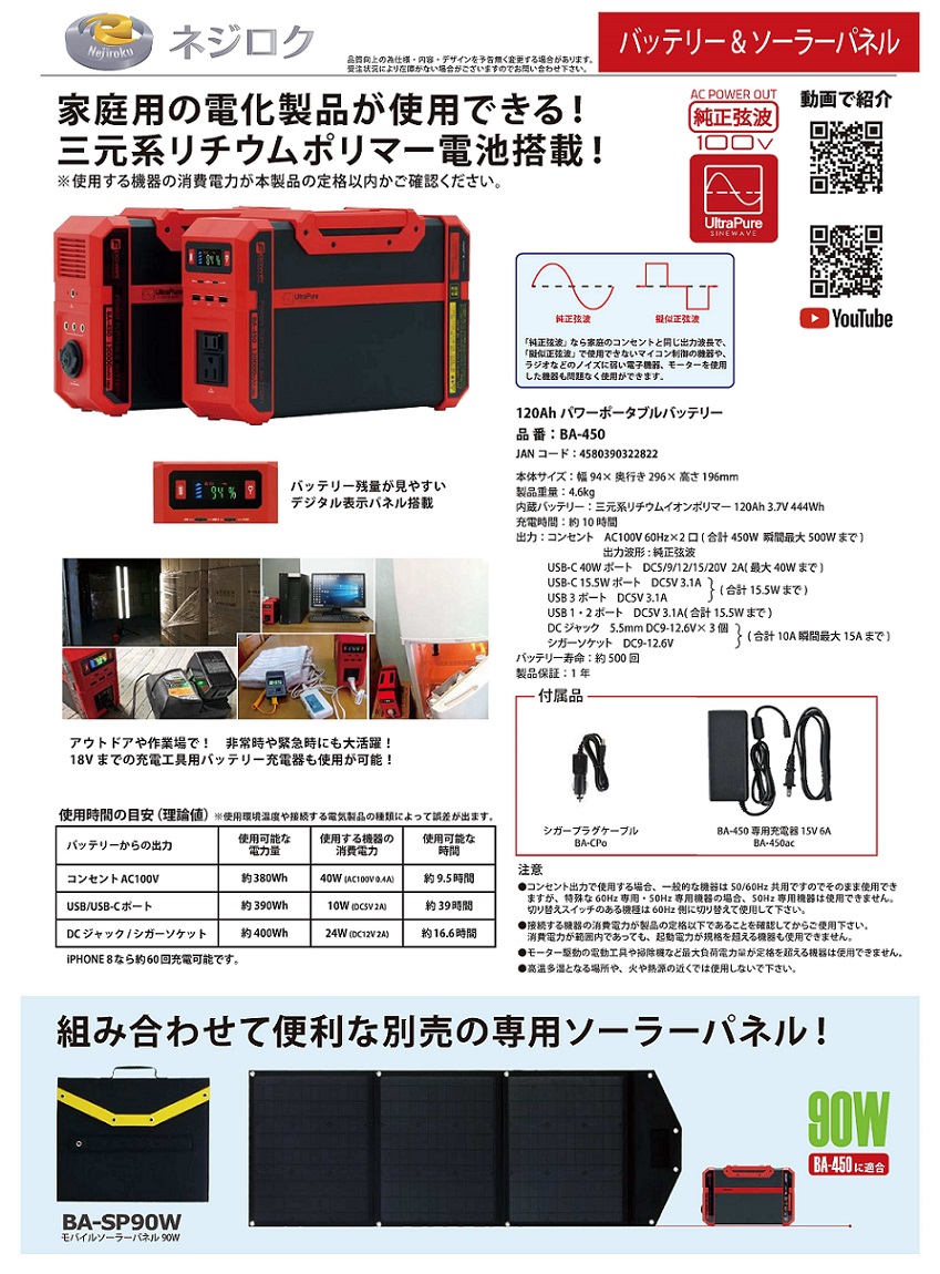 レビューで送料無料】 富士倉 １２０Ａｈ パワーポータブルバッテリー