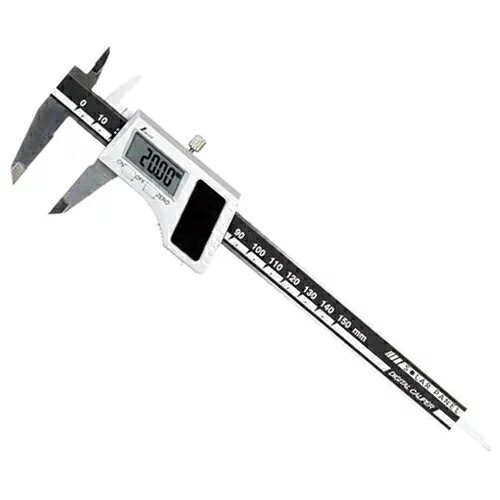 19983 デジタルノギス 150mm ソーラーパネル <シンワ測定>