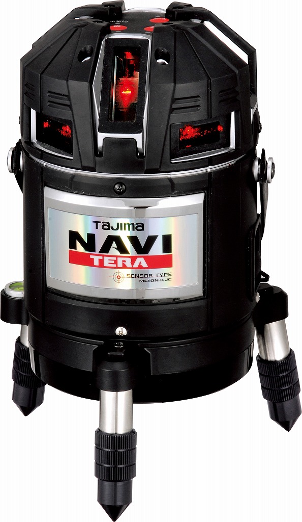 レーザ墨出し器 NAVI TERA検出器矩十字・横全周 10m IP ML10N-KJC＜TJMひな形＞