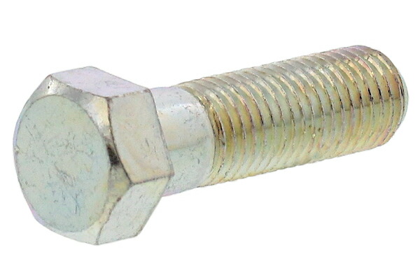 鉄/三価ホワイト [小形] 六角ボルト (細目・半ねじ)<br>Ｍ１２×７０ 《ピッチ＝1.25》 【 小箱 ： 1箱／50本入り 】