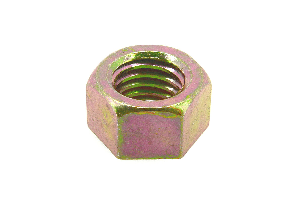 鉄(S45C)/クロメート(黄褐色メッキ) 小形 六角ナット [1種]Ｍ１０　【 小箱 ： 1箱／400個入り 】｜ネジのトミモリ