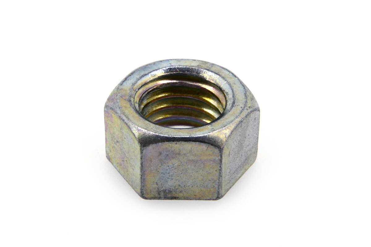 鉄(S45C)/三価ホワイト 小形 六角ナット [1種] (細目) Ｍ１２　《ピッチ＝1.25》 【 小箱 ： 1箱／250個入り 】