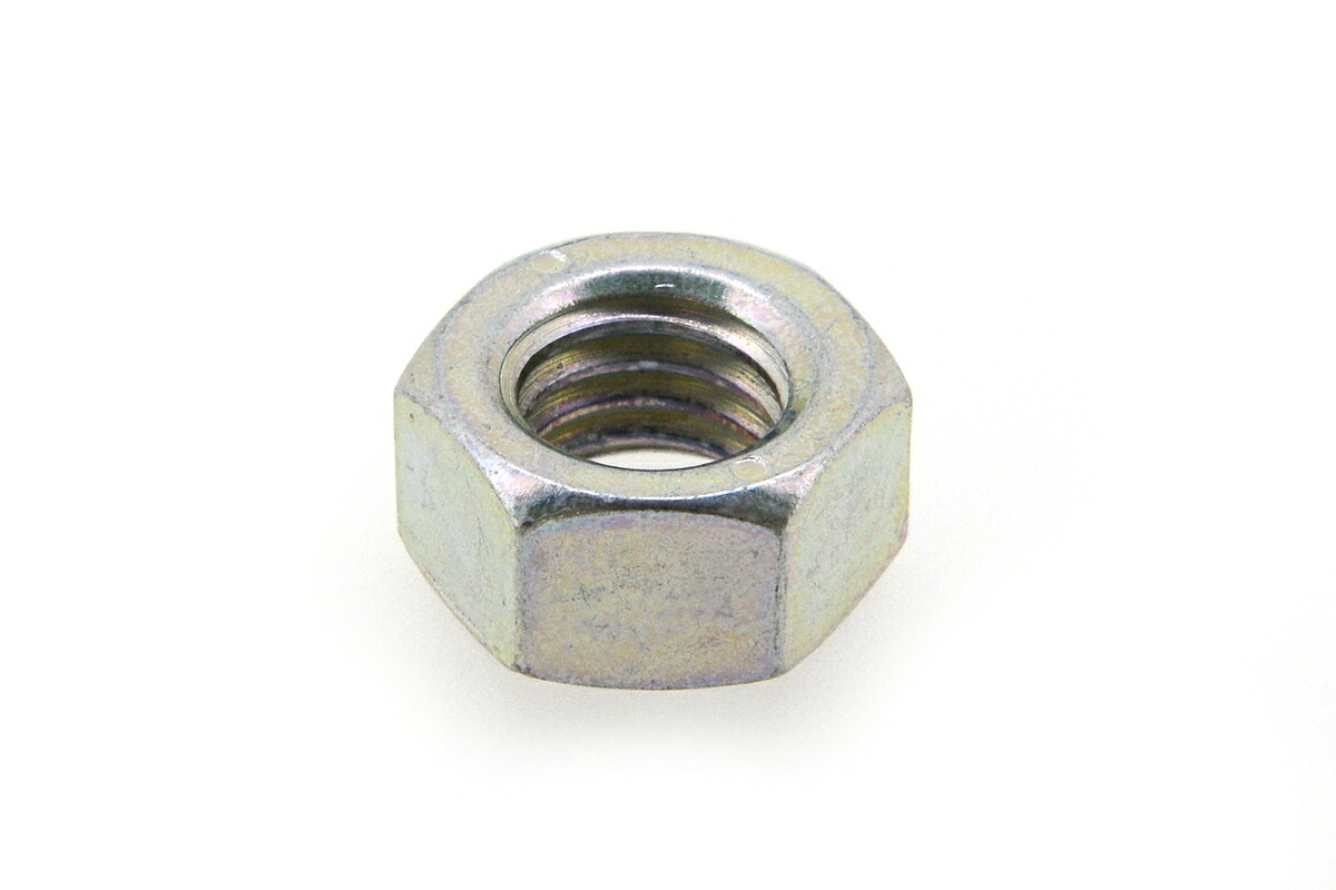 鉄(S45C)/三価ホワイト 小形 六角ナット [2種] (細目) Ｍ１２　《ピッチ＝1.25》 【 小箱 ： 1箱／250個入り 】