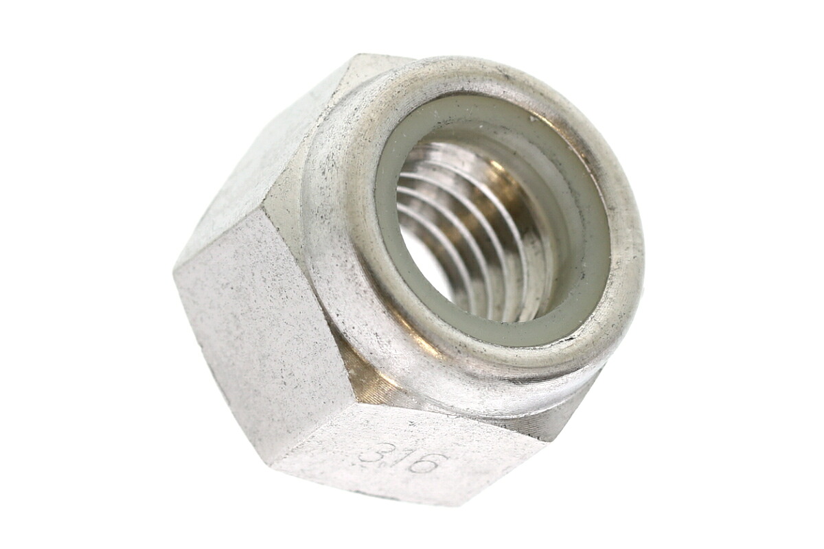 SUS316/生地 ナイロンナット Ｍ１２　【 お得セット ： 10個入り 】