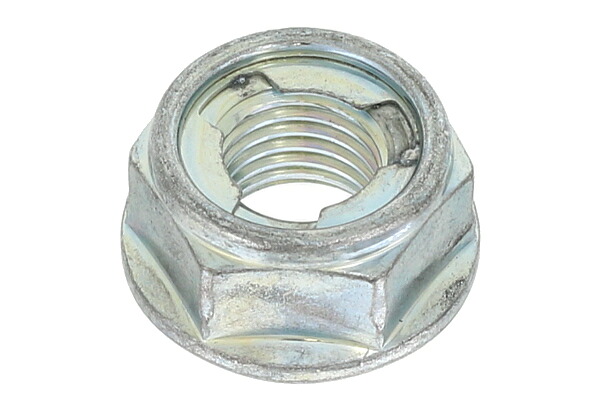 鉄/三価ホワイト E-LOCK NUT [フランジナットタイプ] (細目)Ｍ１０　《ピッチ＝1.25》 【 小箱 ： 1箱／300個入り 】｜ネジのトミモリ