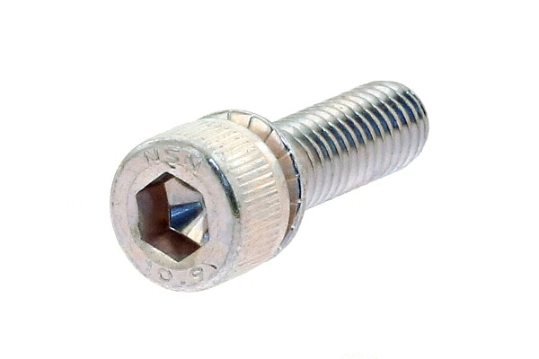鉄(SCM435)/三価ホワイト NHセフティソケット 強度区分：10.9 (日産ネジ)<br>Ｍ６×３０ 【 小箱 ： 1箱／200本入り 】