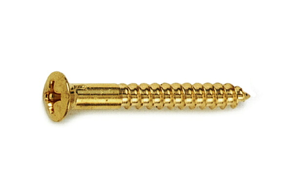黄銅/生地 (+)丸サラ木ねじ<br>３．１×１６ 【 小箱 ： 1箱／1000本入り 】