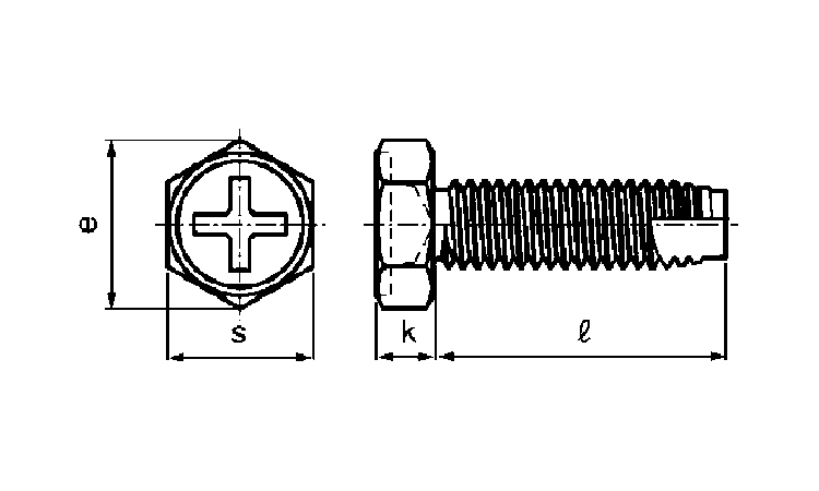 【楽天市場】鉄/クロメート (+) 六角アプセット タッピング [3種C1形]M8×80 【 お得セット ： 15本入り 】：ネジのトミモリ