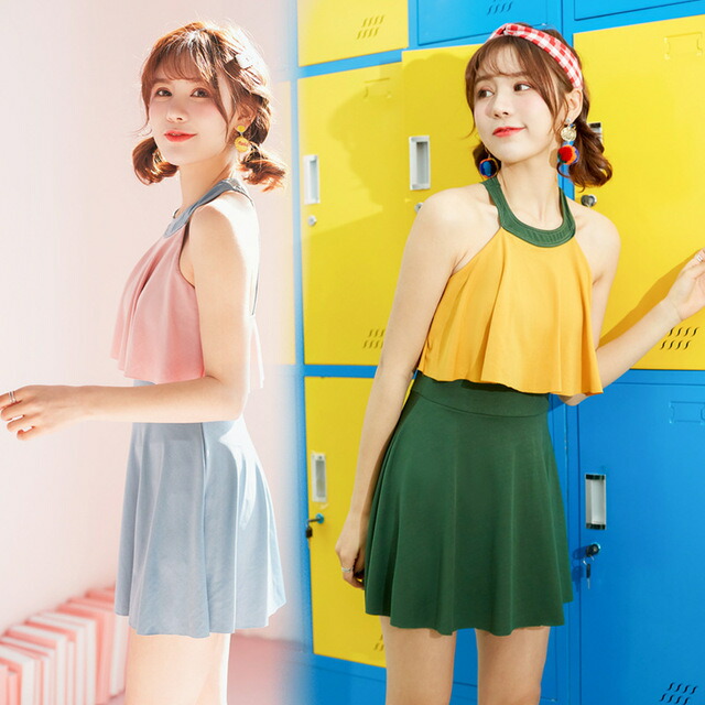 体型カバー 水着 レディース 水着 中学生 高校生 代 学生 スポーティー 体型カバー 2点セット 学生 少女 小胸にもぴったり 夏 韓国 レディース 水着 中学生 高校生 10代 スポーティー 体型カバー Marcsdesign Com