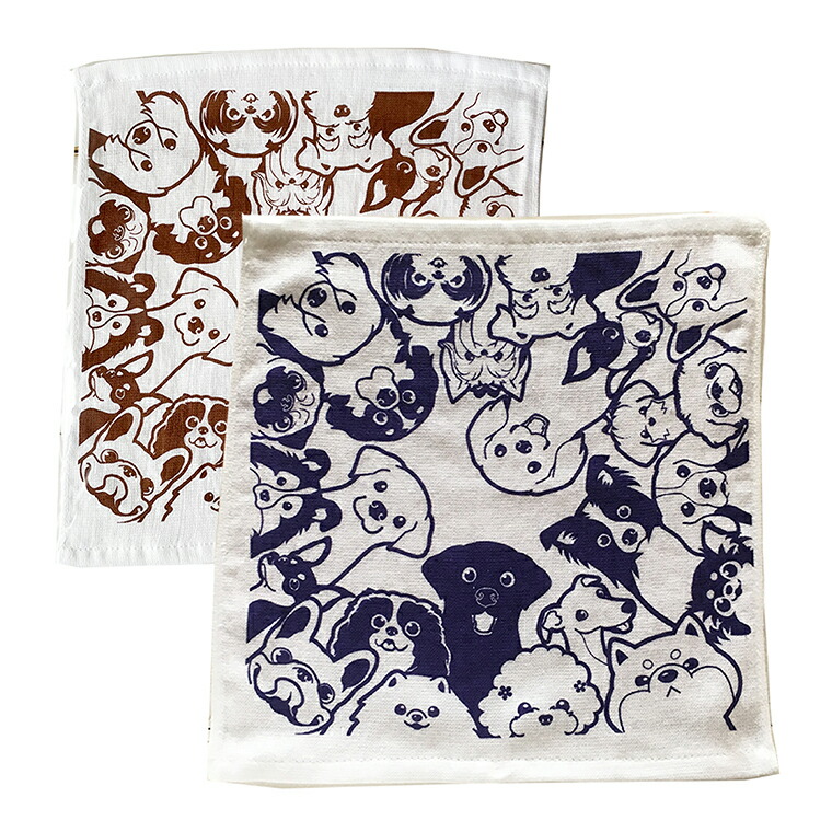 楽天市場】プチギフト ガーゼハンカチ 5枚セット 犬 わん友 プレゼント