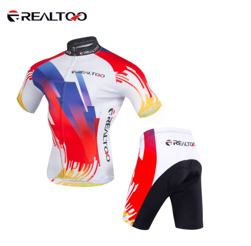 ＼今だけ★限定クーポン！／ サイクルジャージ 上下セット 自転車 春夏秋 REALTOO レーシングパンツ レーサーパンツ サイクリングパンツ サイクルパンツ サイクリング ロードバイク クロスバイク シリコンパッド